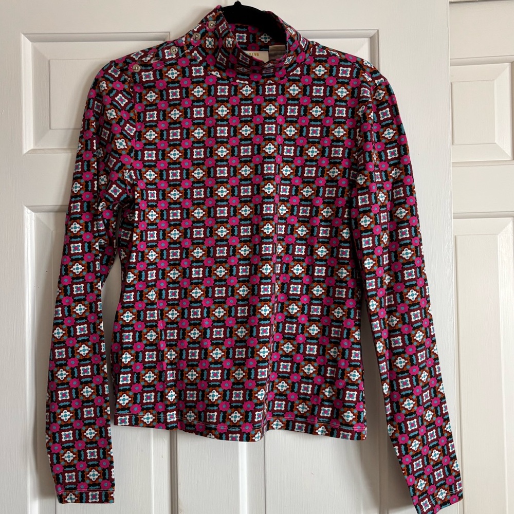 Anthropologie Geometric Long Sleeve Top